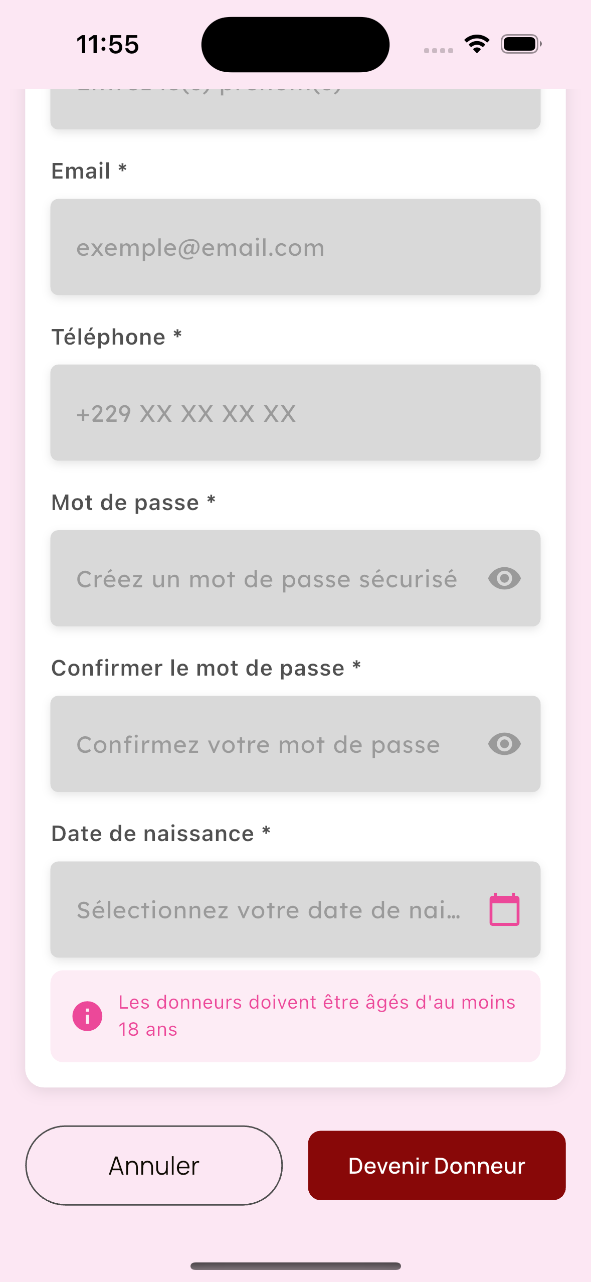 A&B Project EE app screen 6